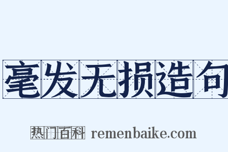 毫发无损造句是什么意思的图片
